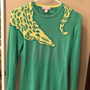 Lilly Pulitzer alligator sweater XS